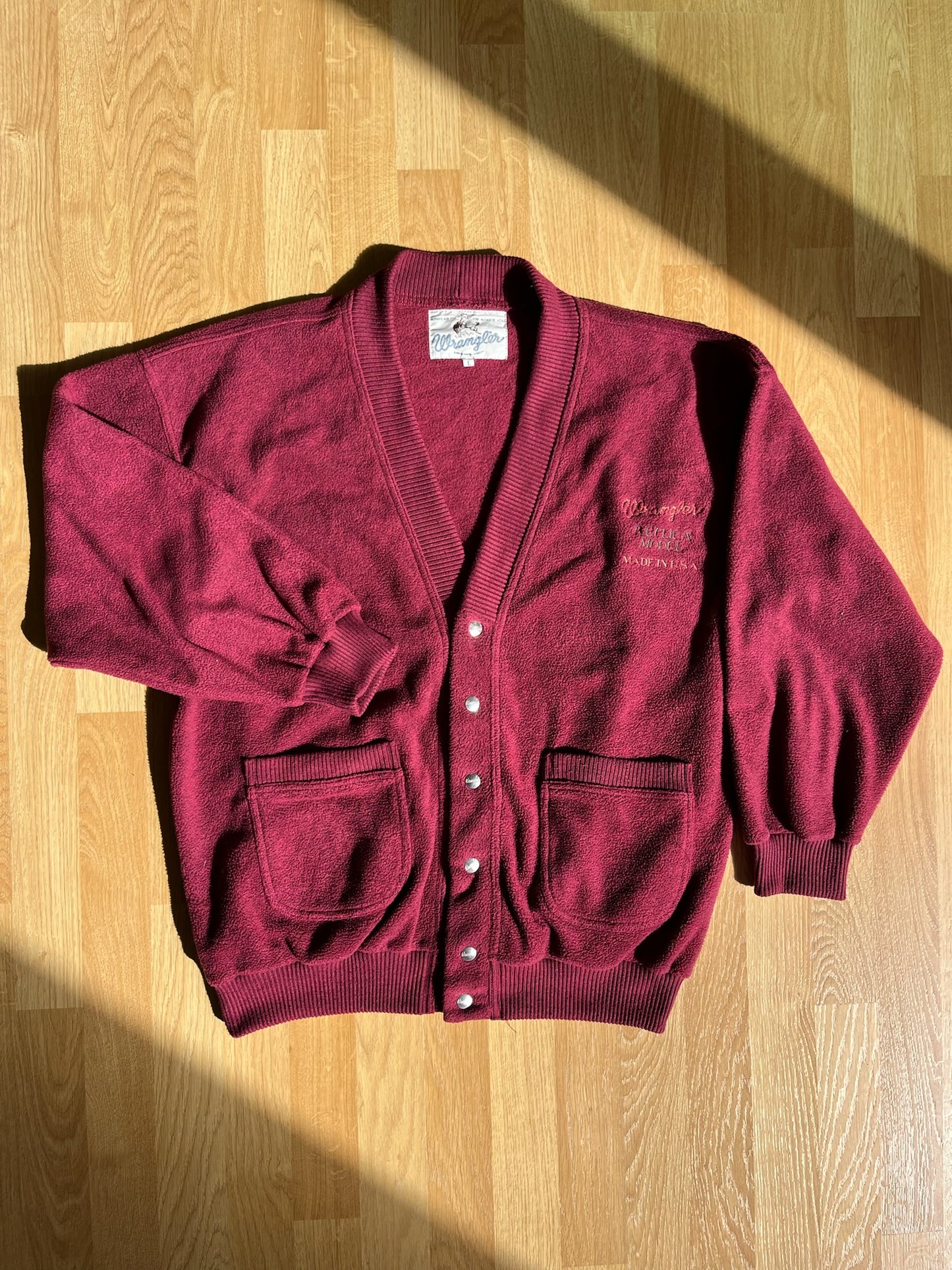 Wrangler burgundy Vintage cardigan