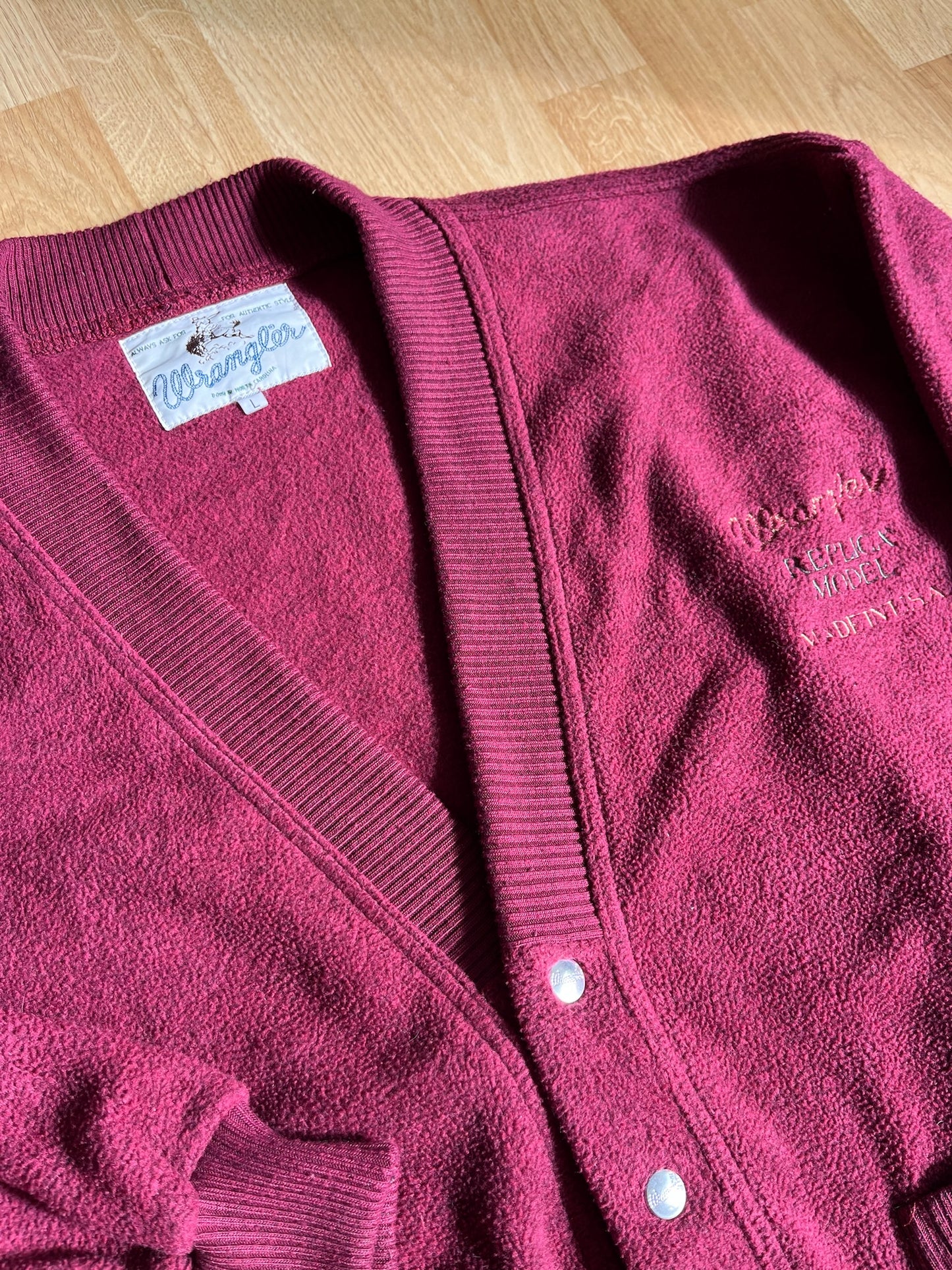 Wrangler burgundy Vintage cardigan