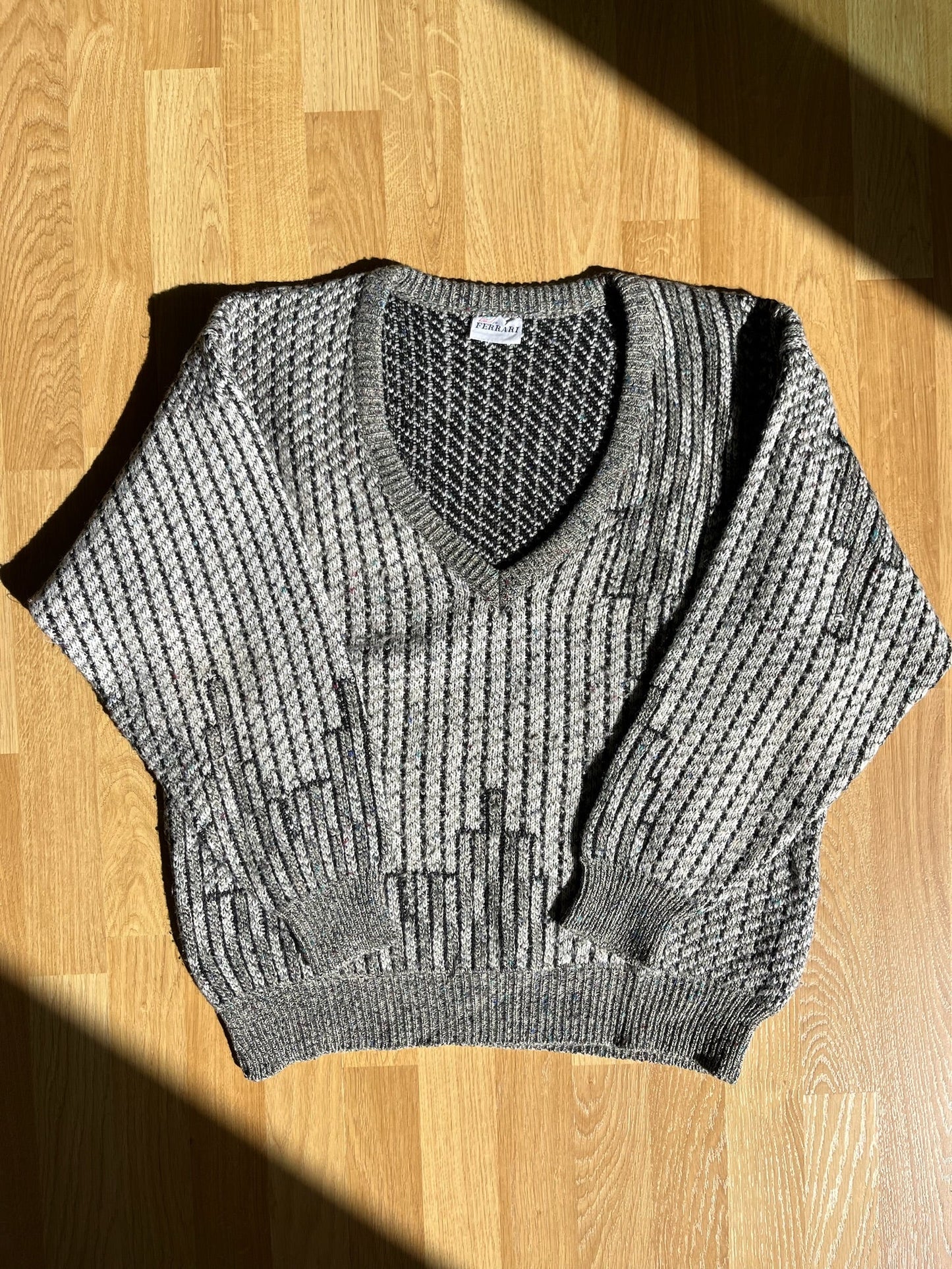V neck grey Vintage knitwear