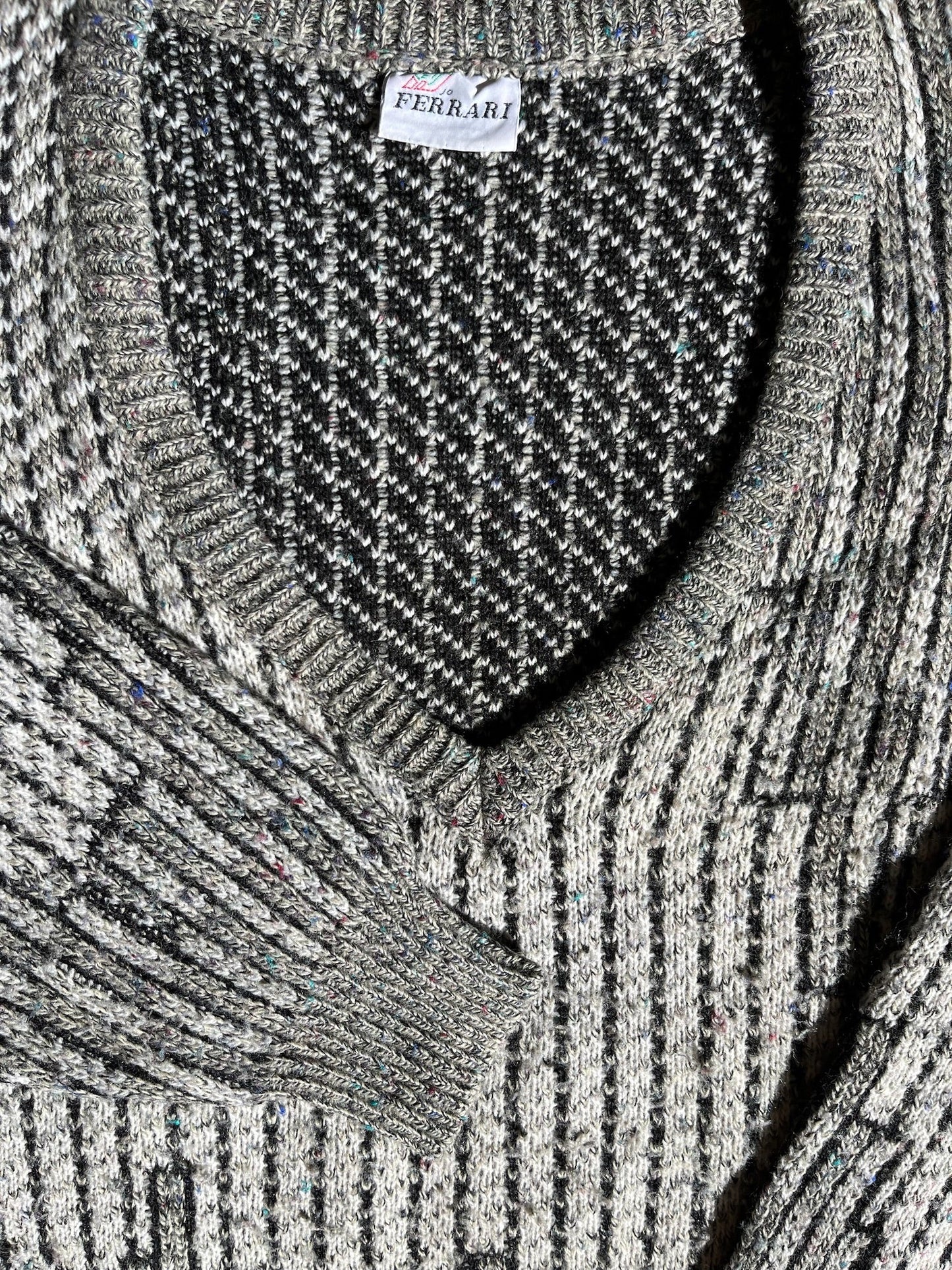 V neck grey Vintage knitwear