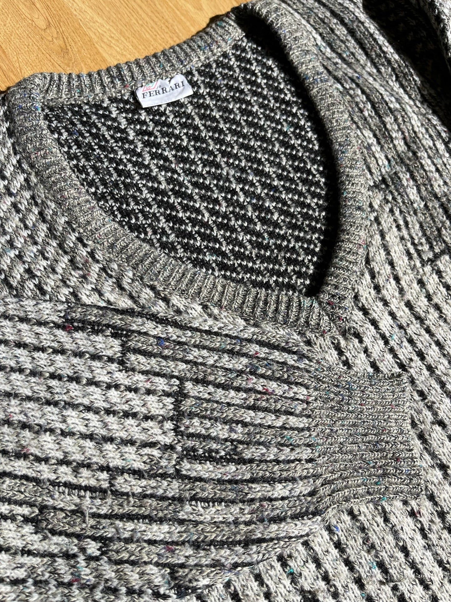 V neck grey Vintage knitwear