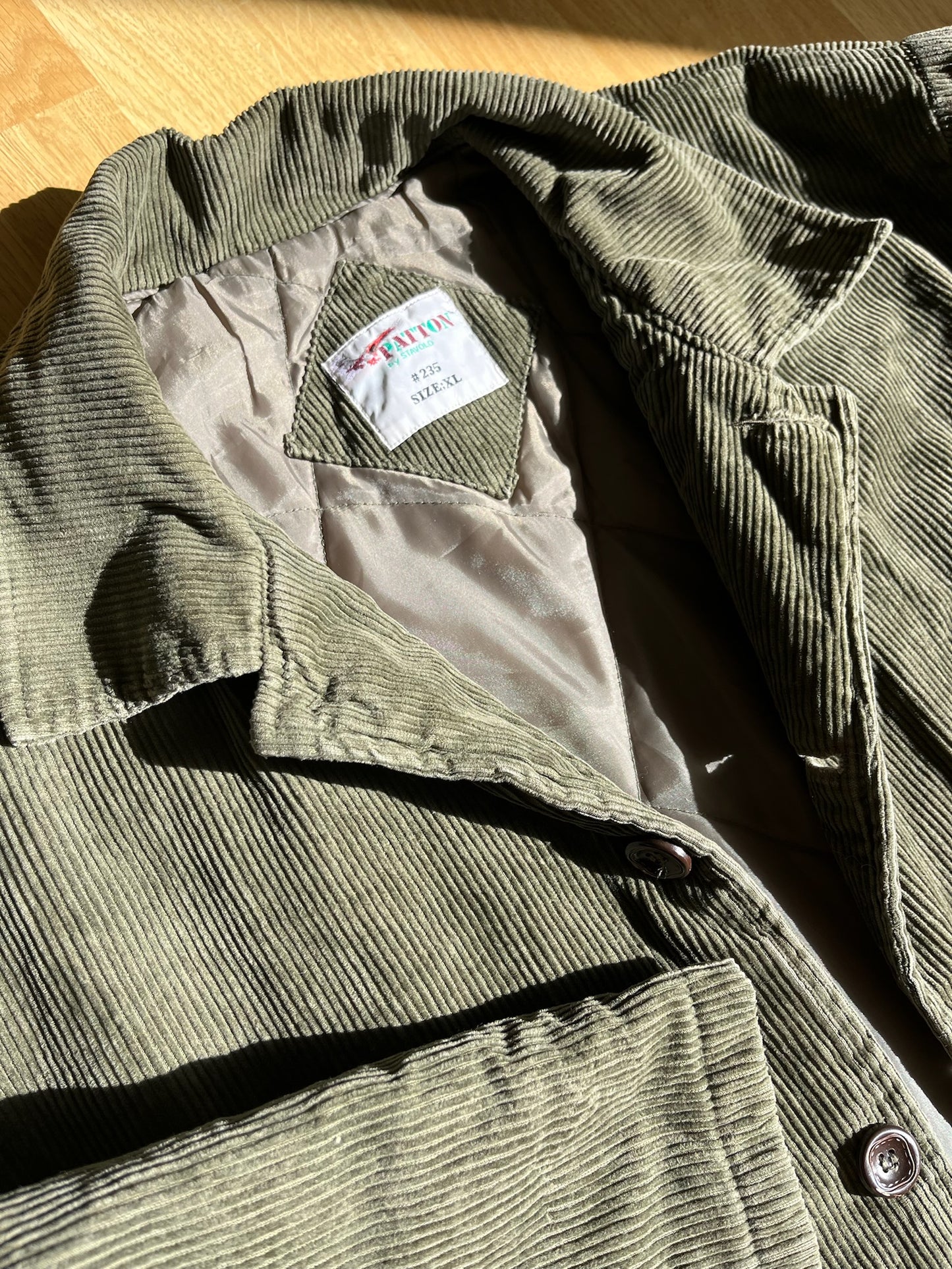 Vintage green cordoroy coat